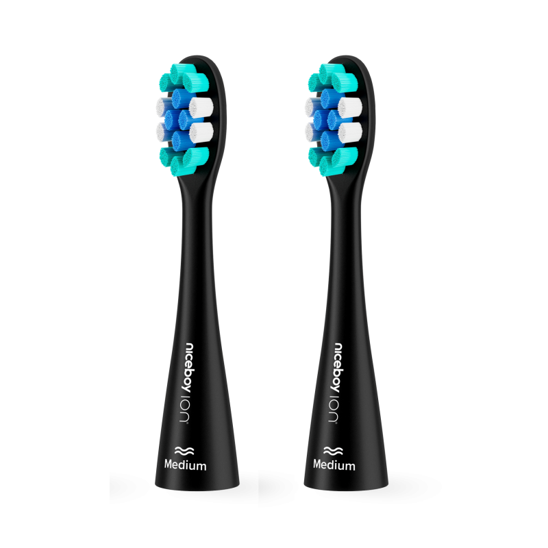 Nadomestna glava Niceboy ION Sonic Medium black 2 kosa