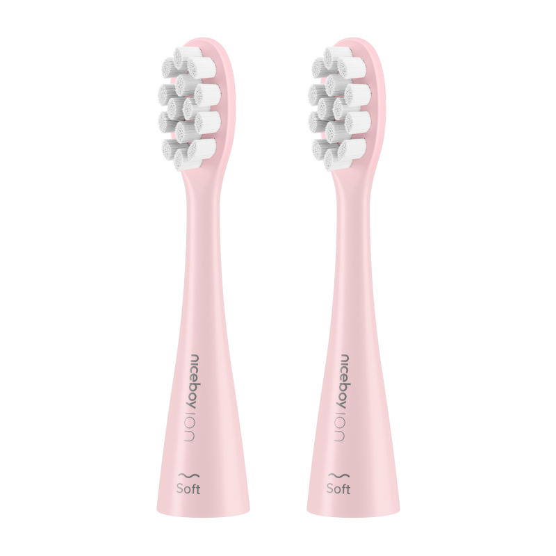 Replacement heads Niceboy ION Sonic Soft pink 2 pc